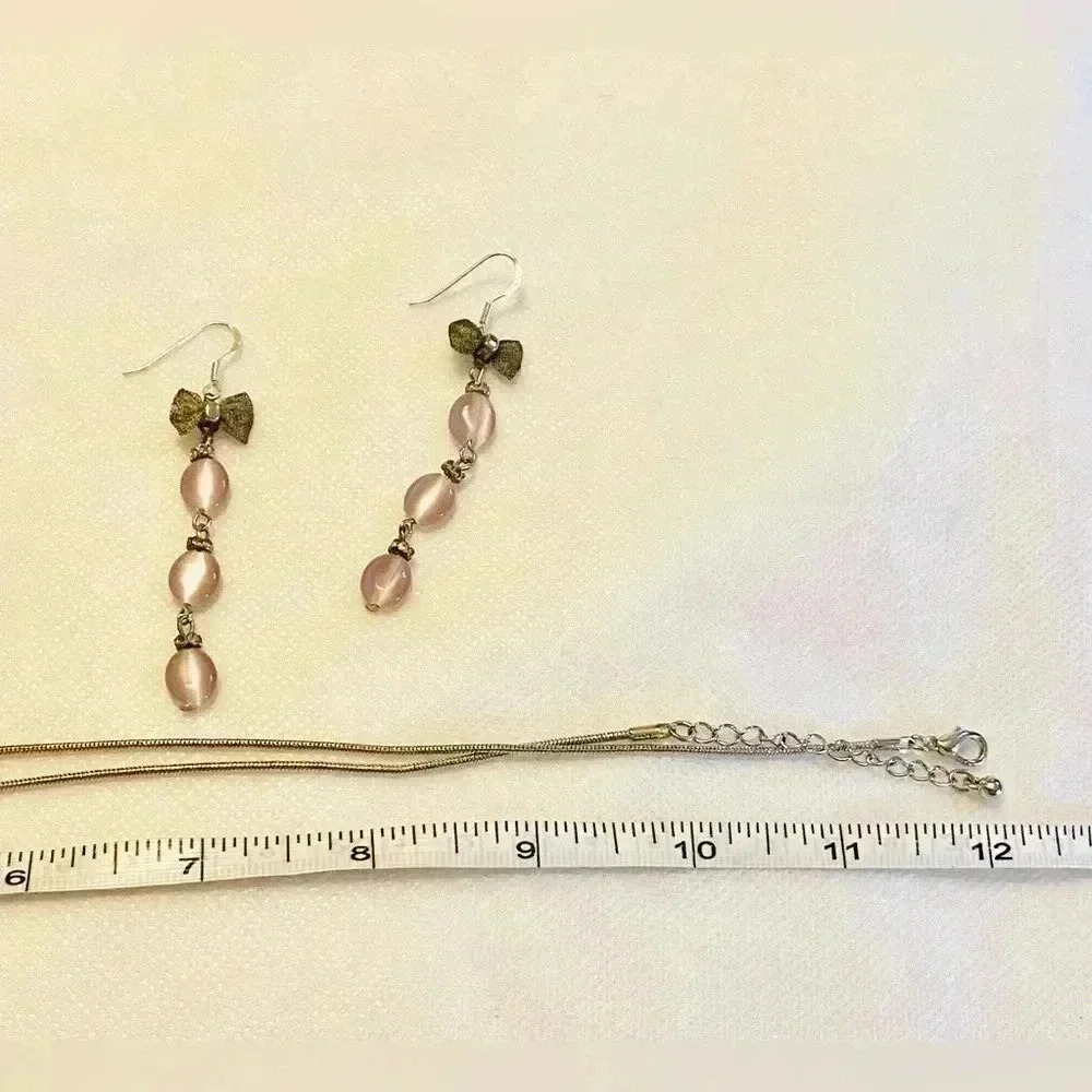 💥VINTAGE HAND MADE IN GEORGIA 🇬🇪  TBILISI 💥JEWELRY SET WITH LAVENDER QUARTZ - Picture 10 of 11